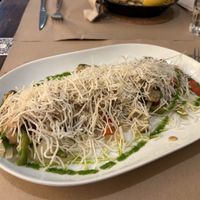 Heura with sautéed vegetables and peanut sauce   at Vegetalia - Born in Barcelona