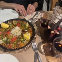 Vegan paella de heura  at Vegetalia - Born in Barcelona