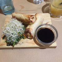 veggie rolls with Yakatori sauce at Vegetalia - Born in Barcelona