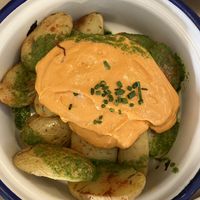 Patatas bravas hervidas  at Vegetalia - Born in Barcelona