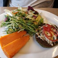 Soy and spinach burger at Vegetalia - Born in Barcelona