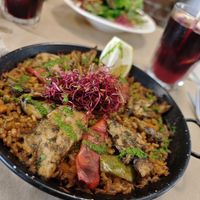 Paella with heura at Vegetalia - Born in Barcelona