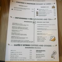 Menu  at Vegetalia - Born in Barcelona