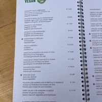 Vegan menu  at Rifugio Vajolet in Vigo Di Fassa