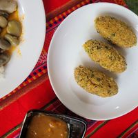 Vegan Quinoa Croquettes at Verde Que Te Quiero in Tarija