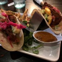 Not So Fish Tacos-Tropic Thunder Style. So Good!!! at Camino Real Kitchen and Tequila in Bakersfield