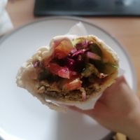 Tastiest falafel wrap at Fanoush Salad Bar - London Rd in Sheffield