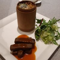 Blue Flower Toufu with Black Truffle Wild Rice at elemen 元素 - Millenia Walk in Central Singapore