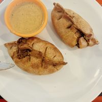 empanadas veganas de harina integral  at Casa Munay in Buenos Aires