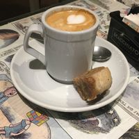 Coffee with almond milk  at Casa Munay in Buenos Aires