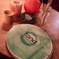 Kava and cool menu design at Zend Conscious Lounge in Vancouver