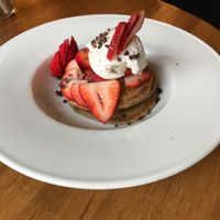 Vegan pancakes at Zend Conscious Lounge in Vancouver