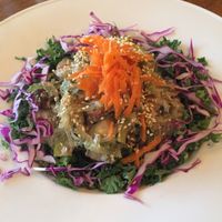 Thai glass noodle stir fry at Zend Conscious Lounge in Vancouver