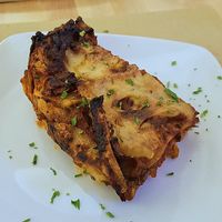 Vegan lasagna at Zenzero e Salvia in Catania