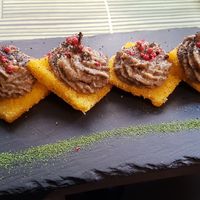 Polenta with mushroom cream at Cavoli Nostri in Naples