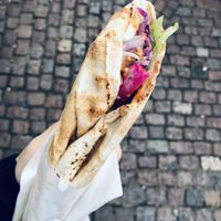 Vegan falafel wrap   at Mediterranean Falafel - Food Stall in Cambridge