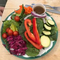 vegan salad at Veronica's Coffee House in Kenai