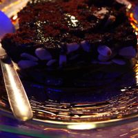 Vegan chocolate cake. at The V Factor in Lanzarote