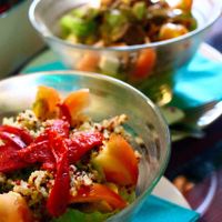 The V Factor has a good range of salads. at The V Factor in Lanzarote