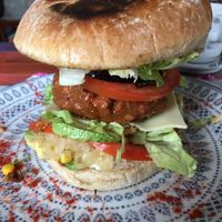 Vig Burger  #Veganuary at The V Factor in Lanzarote