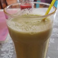 Apple, pear, kiwi freshly squeezed juice at The V Factor in Lanzarote