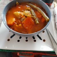 Chickpea soup at The V Factor in Lanzarote