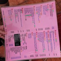 Menu (they also have newer versions that you can find on QR codes) at The V Factor in Lanzarote