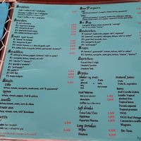 English menu at The V Factor in Lanzarote