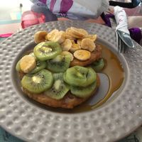 Pancakes, yum! at The V Factor in Lanzarote