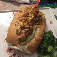 Hot dog at The V Factor in Lanzarote