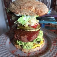 Vig burger! at The V Factor in Lanzarote