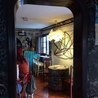 Through the arch at The V Factor in Lanzarote