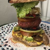 Mega leckerer Burger  at The V Factor in Lanzarote