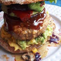 Big burger at The V Factor in Lanzarote