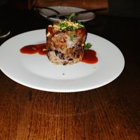 Asian glutinous rice fused w. shiitake mushroom, taro & peanuts at Herban Fix Vegan Kitchen in Atlanta