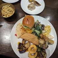 Brunch plate at Herban Fix Vegan Kitchen in Atlanta