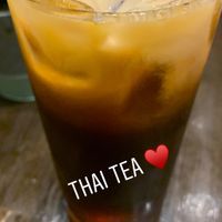 Thai tea with soy milk at Herban Fix Vegan Kitchen in Atlanta