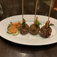 Japanese yam cakes at Herban Fix Vegan Kitchen in Atlanta