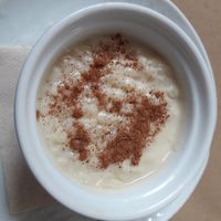 Arroz con leche vegano at Amodino in Ribadeo