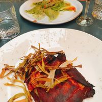 Parmigiana di melanzane, pomodori, basilico e “ricotta” di macadamia at Botanica Lab in Bologna