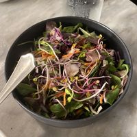 Salad (they give you oil, balsamic, salt, and pepper so you can dress it to your liking)  at Botanica Lab in Bologna