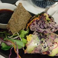 Ginger flavoured spring rolls at Botanica Lab in Bologna