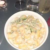 Gnocchi con crema di anacardi at Botanica Lab in Bologna