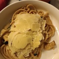 Pici with vegan cheese (super tasty) at Botanica Lab in Bologna