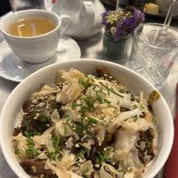 Tortino di zucca e soia con funghi   at Botanica Lab in Bologna