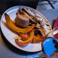 Pumpkin with chestnut patty at Botanica Lab in Bologna