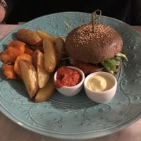 Tasteless Quinoa burger  at Botanica Lab in Bologna