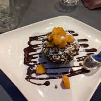Chocolate and apricot pie at Botanica Lab in Bologna