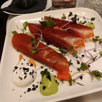 Sfoglia di pomodoro essiccato con crema di anacardi at Botanica Lab in Bologna