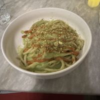 Pasta with zucchini   at Botanica Lab in Bologna